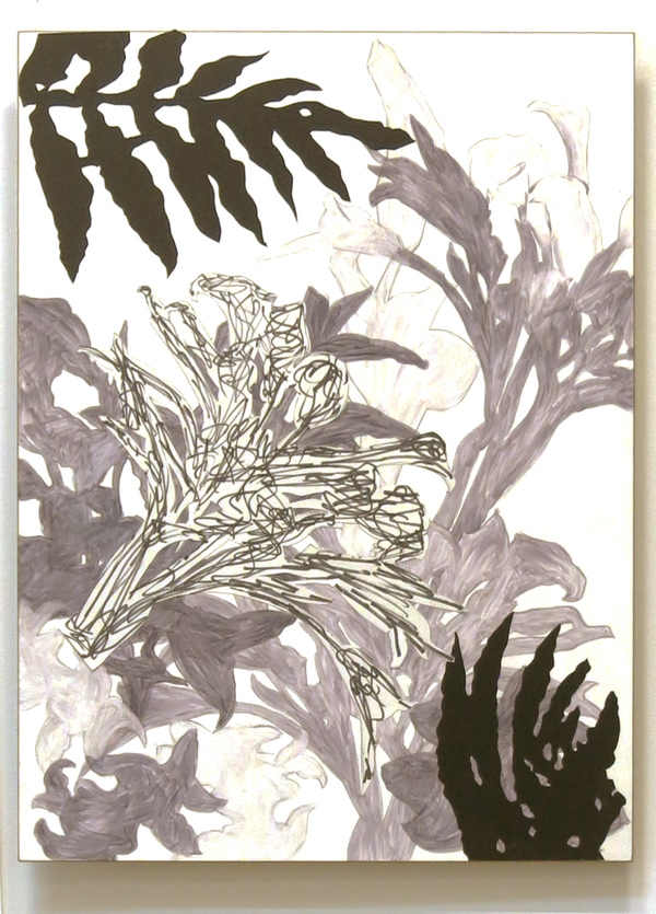 "Out of Nature II" Nature Defiant 2020 permanent marker and collage on board