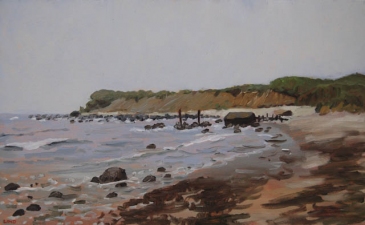 Frank Lind Small Seascapes  Oil on canvas