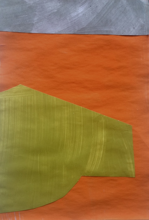 Liv Mette Larsen Works on Paper 2024 - 2026 Collage/egg tempera on paper