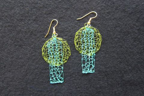  Earrings silver-plated wire