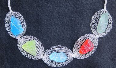 Liz Janson Recently Added silver-plated wire, seaglass