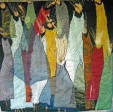 Lorie McCown Dresses fiber/textile/paint