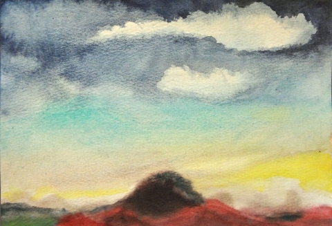 small mound #2 Mounds-2007-15 watercolor on block paper