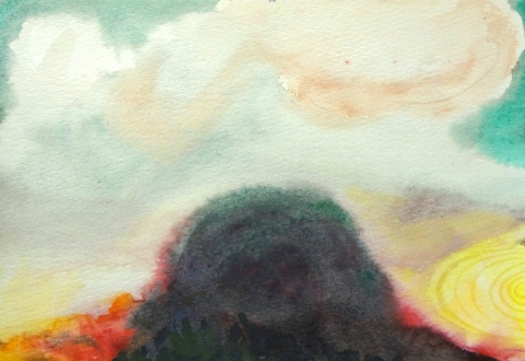 small mound #3 Mounds-2007-15 watercolor on block paper