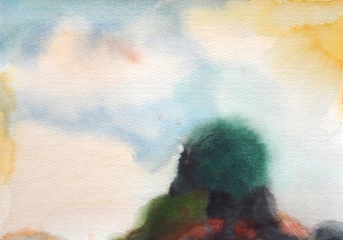 small mound #5 Mounds-2007-15 watercolor on block paper