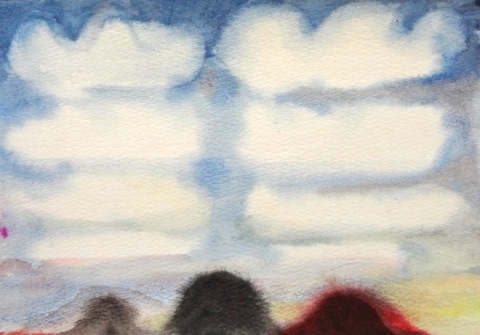 small mound #8 Mounds-2007-15 watercolor on block paper