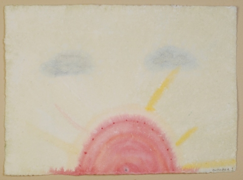 Pink Mound #3 Mounds-2007-15 watercolor on Swiss paper