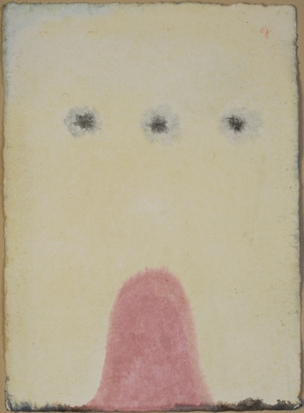 Pink Mound, three dots Mounds-2007-15 watercolor on paper