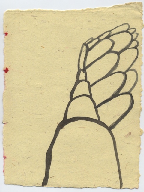 UNtitled (Flying Nepal Mounds) Mounds-2007-15 watercolor on paper
