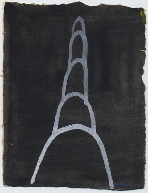 Untitled (Nepal Night) Mounds-2007-15 guache on paper