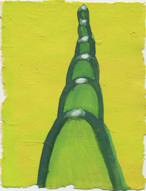 Untitled (Nepal Mounds) Mounds-2007-15 watercolor, crayon, paper