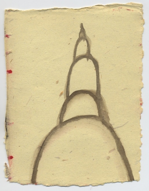 Untitled (Nepal) mounds Mounds-2007-15 watercolor on paper