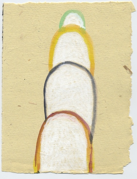 Untitled (Nepal) Mounds-2007-15 watercolor and crayon on paper