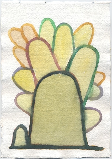 Untitled (filled line mounds) Mounds-2007-15 watercolor on paper