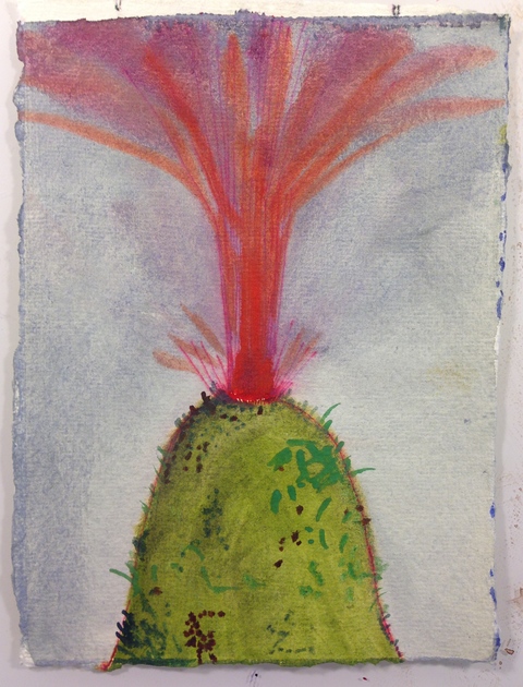 Burst Mound Mounds-2007-15 watercolour on handmade paper