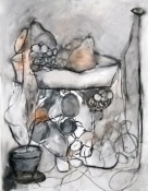 Louise Weinberg The Tension of Opposites - large drawings mixed media on Polymer