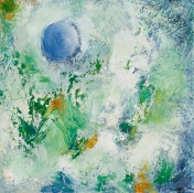 Louise Weinberg  Sphere Series- Emerging oil on canvas