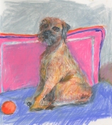Louise Weinberg Dogs crayon