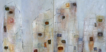 Louise Weinberg Buildingscapes oil on canvas