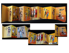 Jane Lubin Altered Books Acrylic/Collage on accordion bok