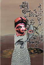 Jane Lubin "Postcard" Collages Acrylic/Collage