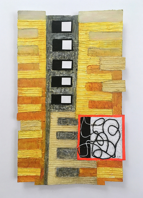 Miniatures mixed media collage on paper on museum board Miniatures mixed media collage on paper on museum board