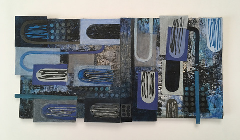 Miniatures mixed media collage on paper on museum board Miniatures mixed media collage on paper on museum board