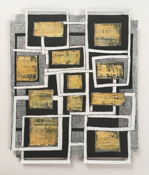 Miniatures mixed media collage on paper on museum board Miniatures mixed media collage on paper on museum board