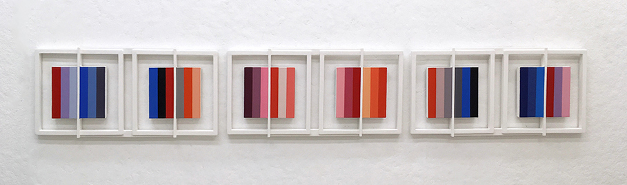 RB Spectrum Small Constructions oil on hardboard, acrylic on wood