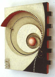Scroll Highlights oil on mixed media with text collage