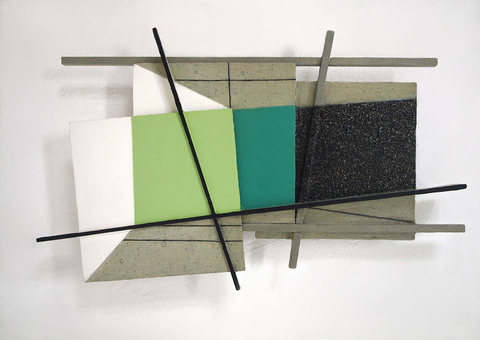 3 Squared Small Constructions oil on mixed media