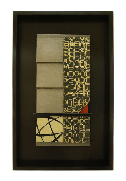 Sympathetic Balance Variation Miniatures oil, mixed media on hardboard with frame