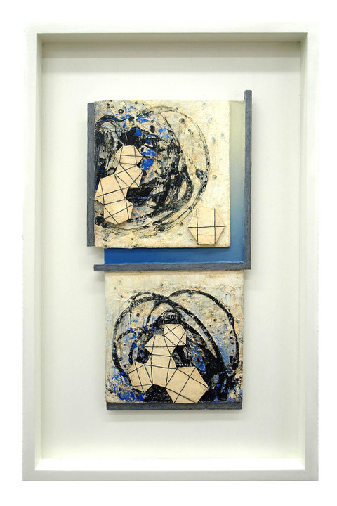 Genesis Miniatures oil and mixed media on hardboard with frame