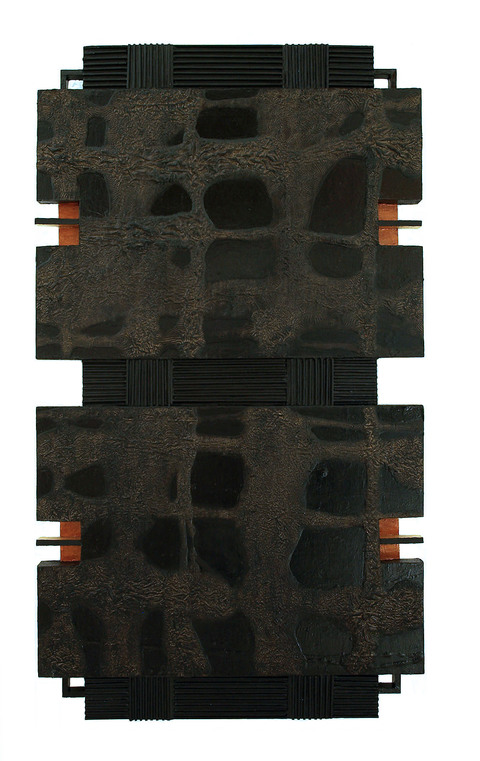Black Lantern Mid-size Constructions oil on mixed media on board