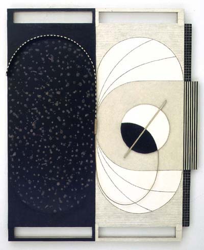 Looking Back Highlights oil on wood and canvas over shaped panel