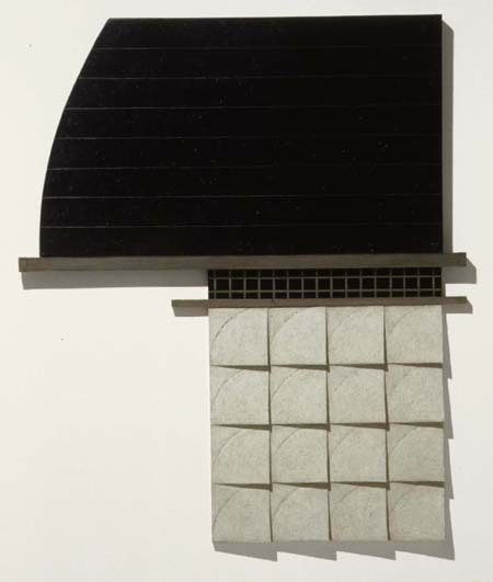 Chord Highlights oil and mixed media on canvas over shaped panels