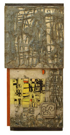 Puzzle Highlights oil and mixed media on hardboard