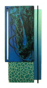 Blue Crevasse Highlights oil and mixed media on hardboard