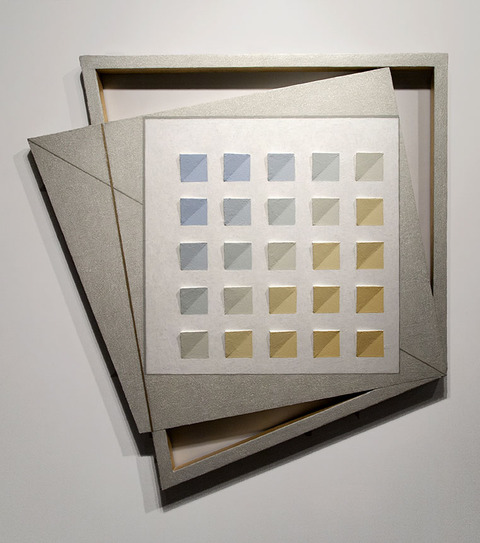 Deviation Mid-size Constructions oil on canvas, wood, aluminum plate over shaped support