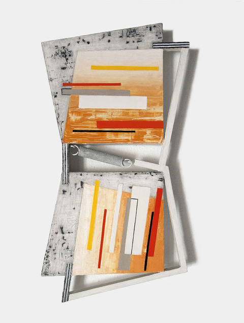 Not Two Not One Small Constructions oil on mixed media on canvas over shaped support