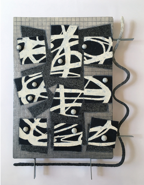 Progenitor Small Constructions oil on mixed media on canvas over panel