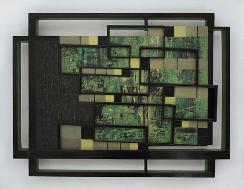 Switchback Small Constructions oil on wood on hardboard