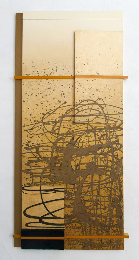 Arising Mid-size Constructions Oil, wax on wood and canvas over panel