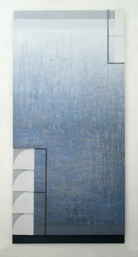 Gradation Mid-size Constructions Oil, wax, mixed media on canvas over panel