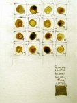 Luisa Sartori Seeds & Stars Ink, Graphite, gold leaf on paper