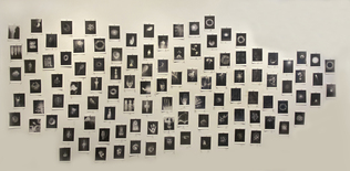 Luisa Sartori 108 digital print on gessoed paper, graphite and oil paint 