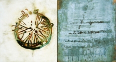 Luisa Sartori Lines & Weather Oil, copper leaf, graphite, ink on wood