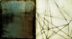 Luisa Sartori Lines & Weather oil, silver leaf, graphite on wood