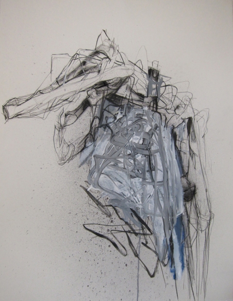 LINDA VERKLER Drawings and Mixed Charcoal, gesso on white Magnani Pescia  paper
