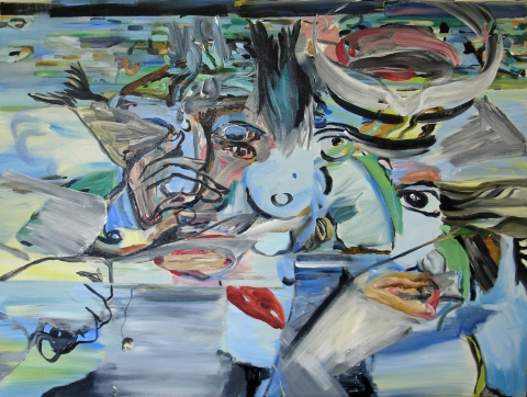 LINDA VERKLER Abstract Acrylic on canvas